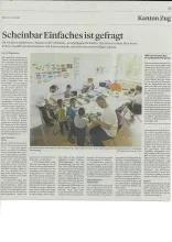 Zuger Zeitung - Scheinbar Einfaches ist gefragt